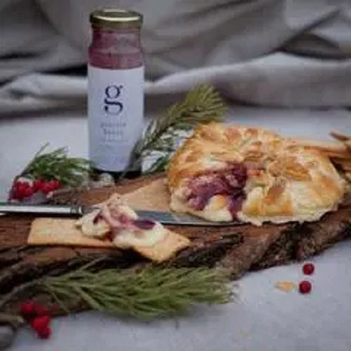 Baked Brie with Prairie Berry Dessert Sauce