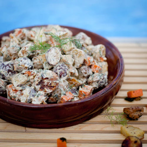 Three Potato Salad with Creamy Peppercorn