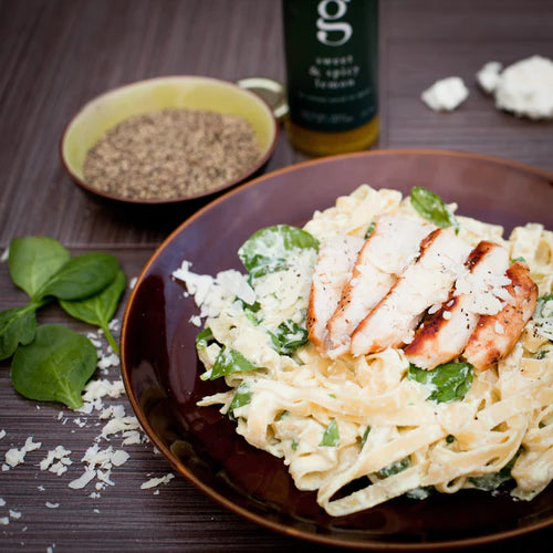 Sweet & Spicy Lemon Ricotta Pasta with Chicken