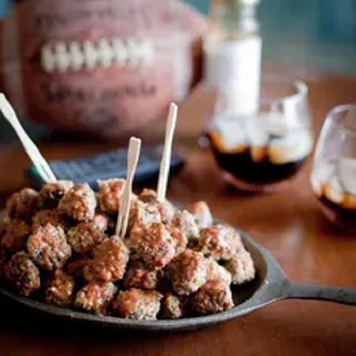 Appetizer Meatballs with Canadian Maple Bourbon BBQ sauce